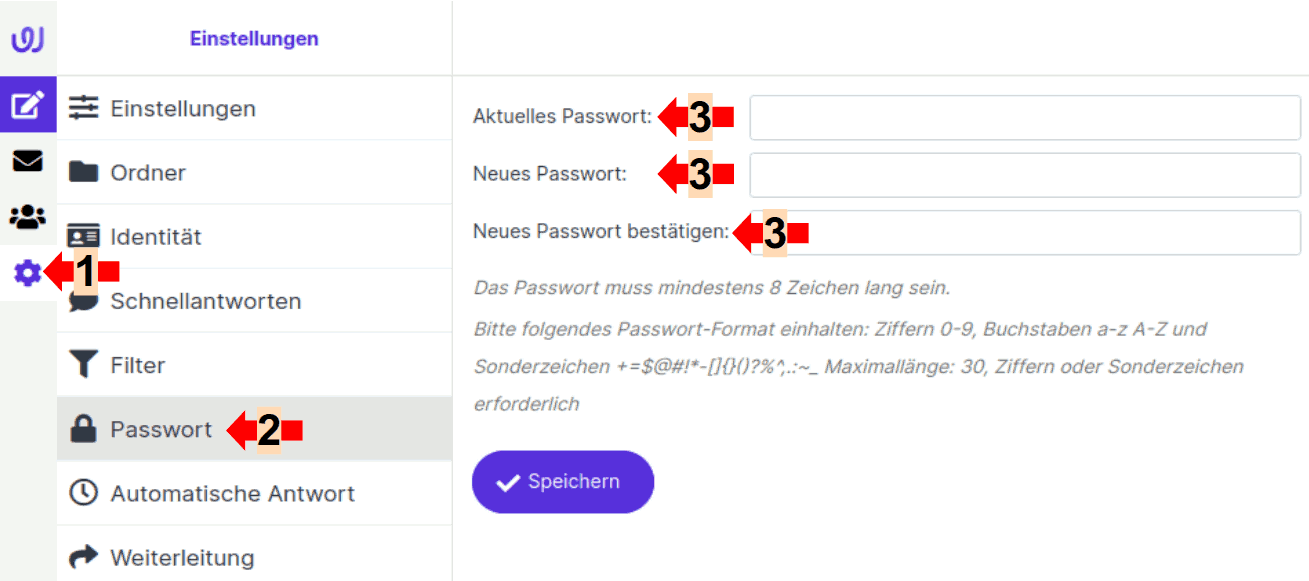 Webmail Passwort ändern Stemberger.at